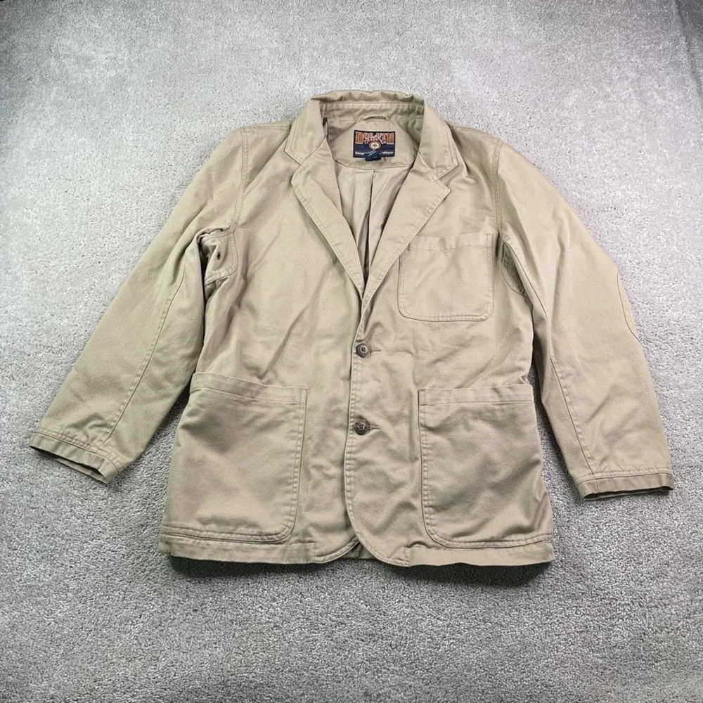 Duluth Blazer Mens Medium Tan Khaki Heavy Twill Presentation Jacket‎ Coat